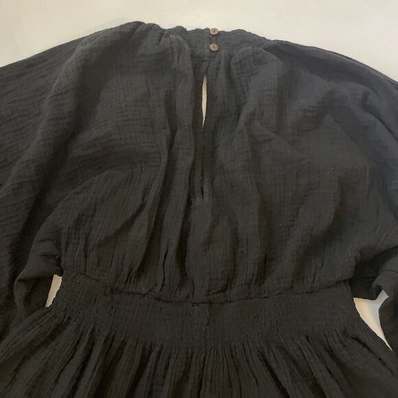 Promesa Dress Deep V-Neck Black Size Small Cowgirl Country BOHO‎ - Picture 6 of 10